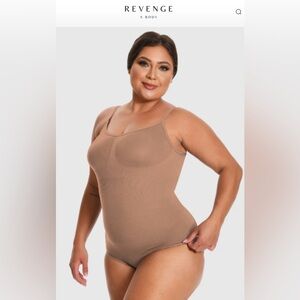 Women’s Revenge X Snatched Bodysuit Beige  XL New
